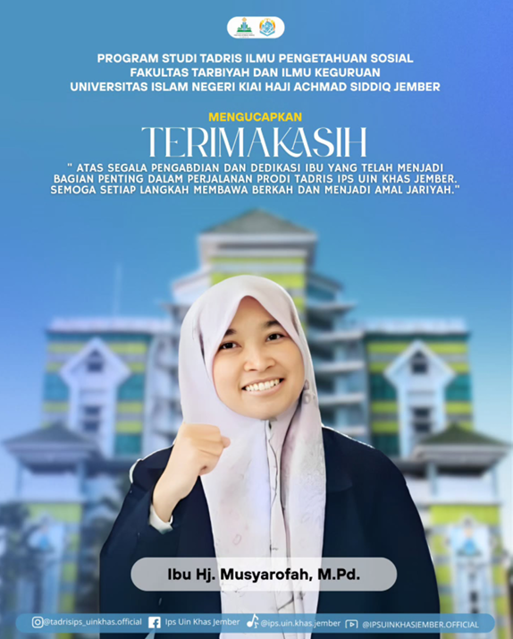 Terimakasih Ibu Hj. Musyarofah, M.Pd
