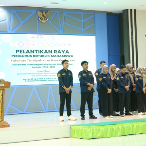 Pengukuhan Kepemimpinan Baru Republik Mahasiswa FTIK UIN KHAS Jember untuk Masa Depan Gemilang 2024-2025